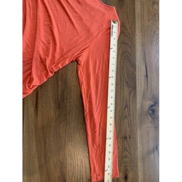 Soft Surroundings  MED Orange Tunic Top Boat Neck Coastal Core Beachy Travel - Picture 11 of 13